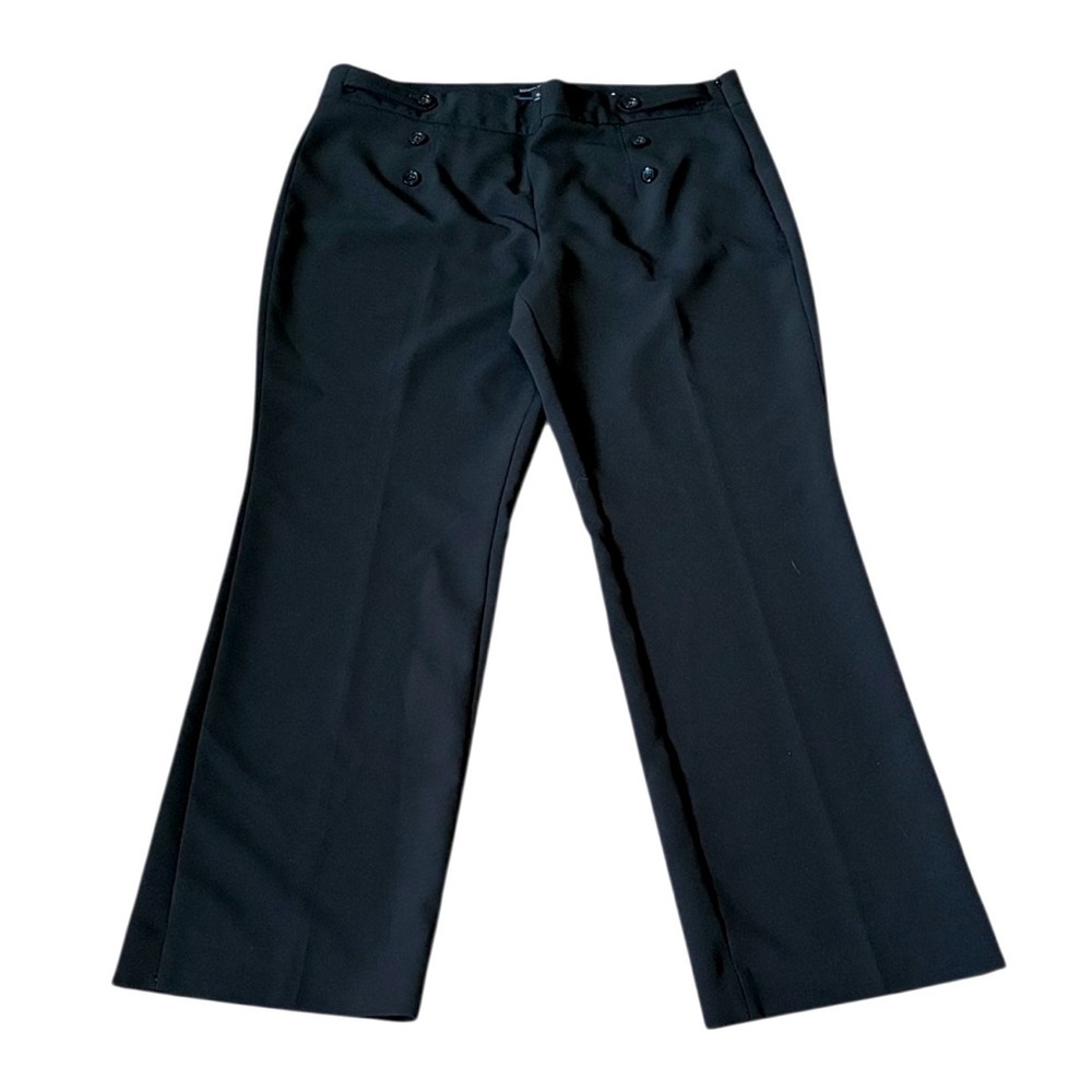 Banana Republic Straight leg Dress pants Black Side zip 3 button design Size 16